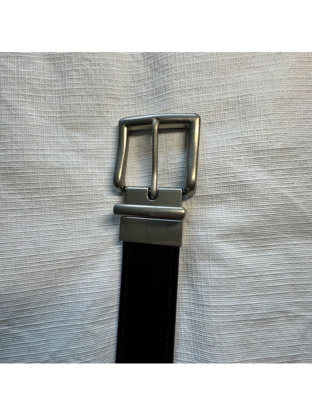 Ralph Lauren Black Belt with Silver Buckle Size 42 Vintage